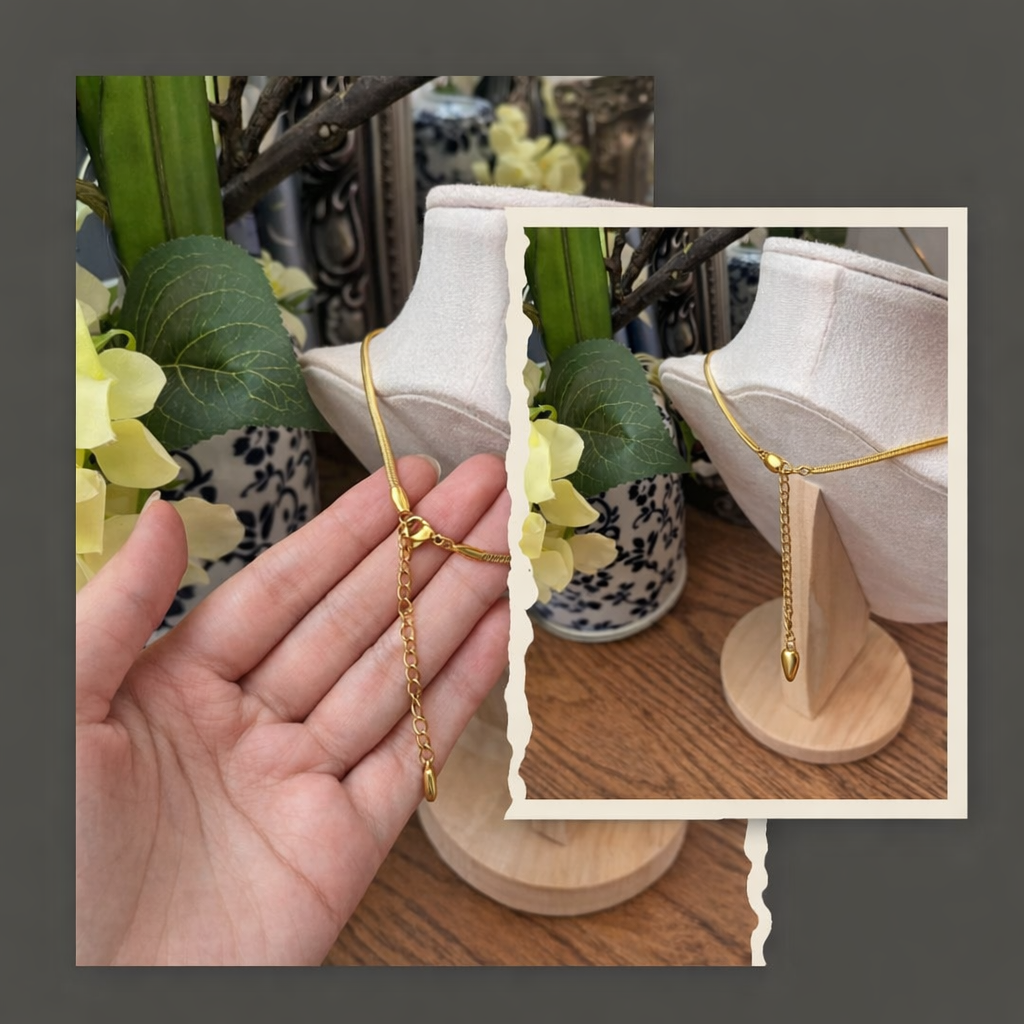 Elegant Gold-Tone Lariat Chain