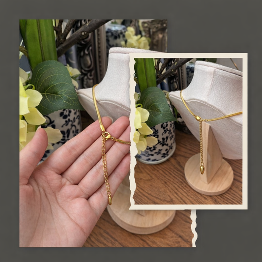 Elegant Gold-Tone Lariat Chain