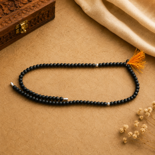 Karungali Mala Necklace | Handmade Spiritual Prayer Beads for Meditation & Devotion