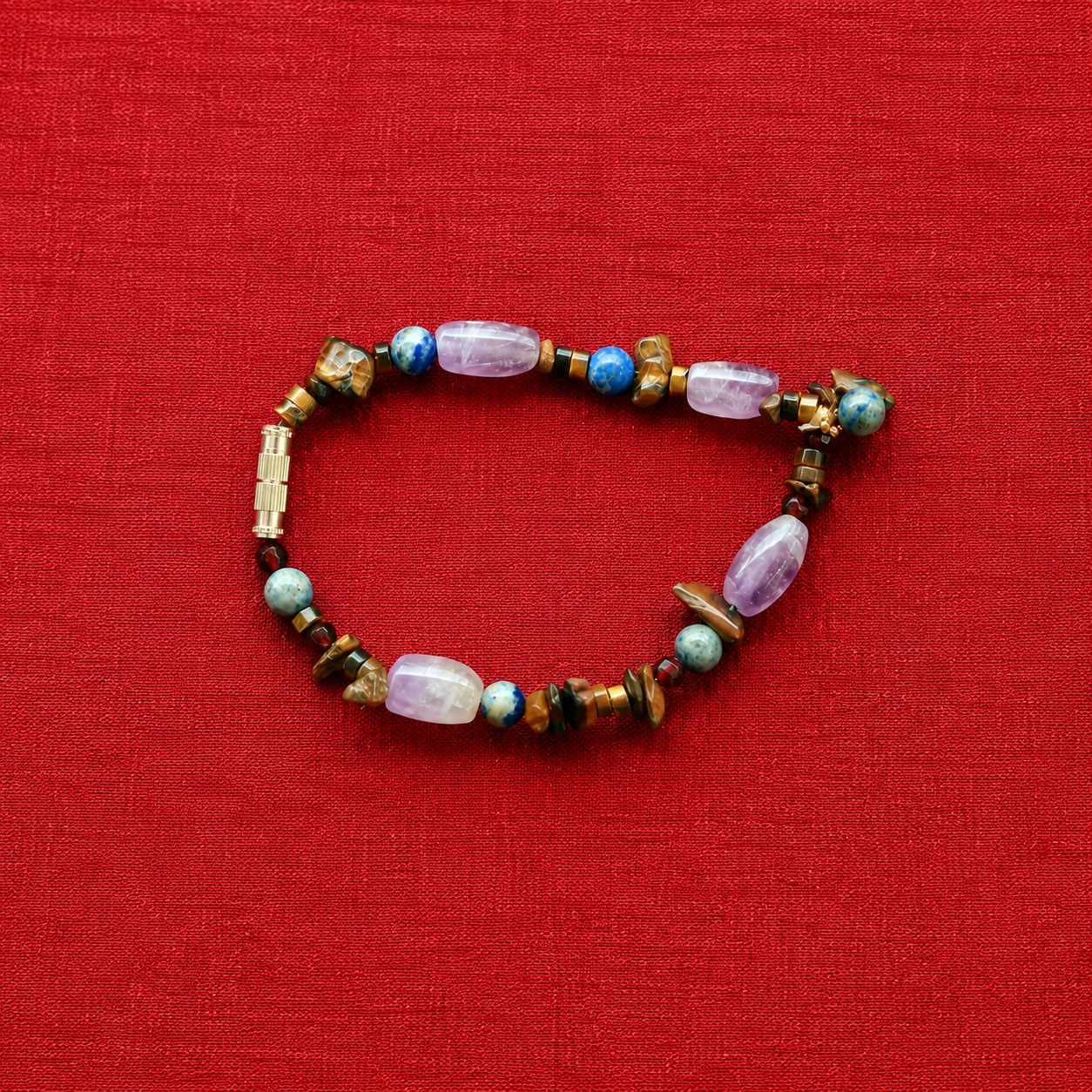 Mystic Harmony Gemstone Bracelet – Amethyst &amp; Natural Stone Beads