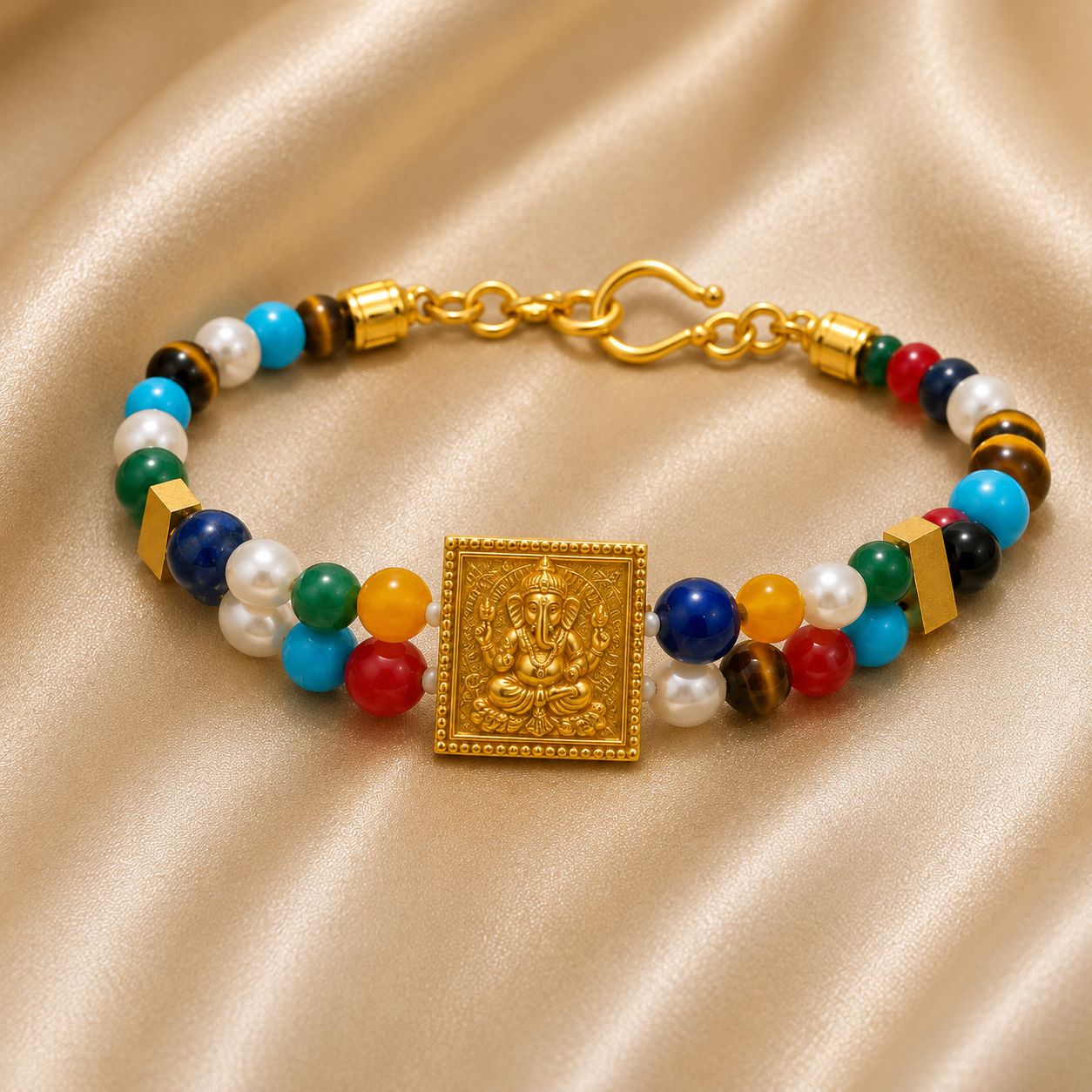 Navaratna Ganesha Bracelet