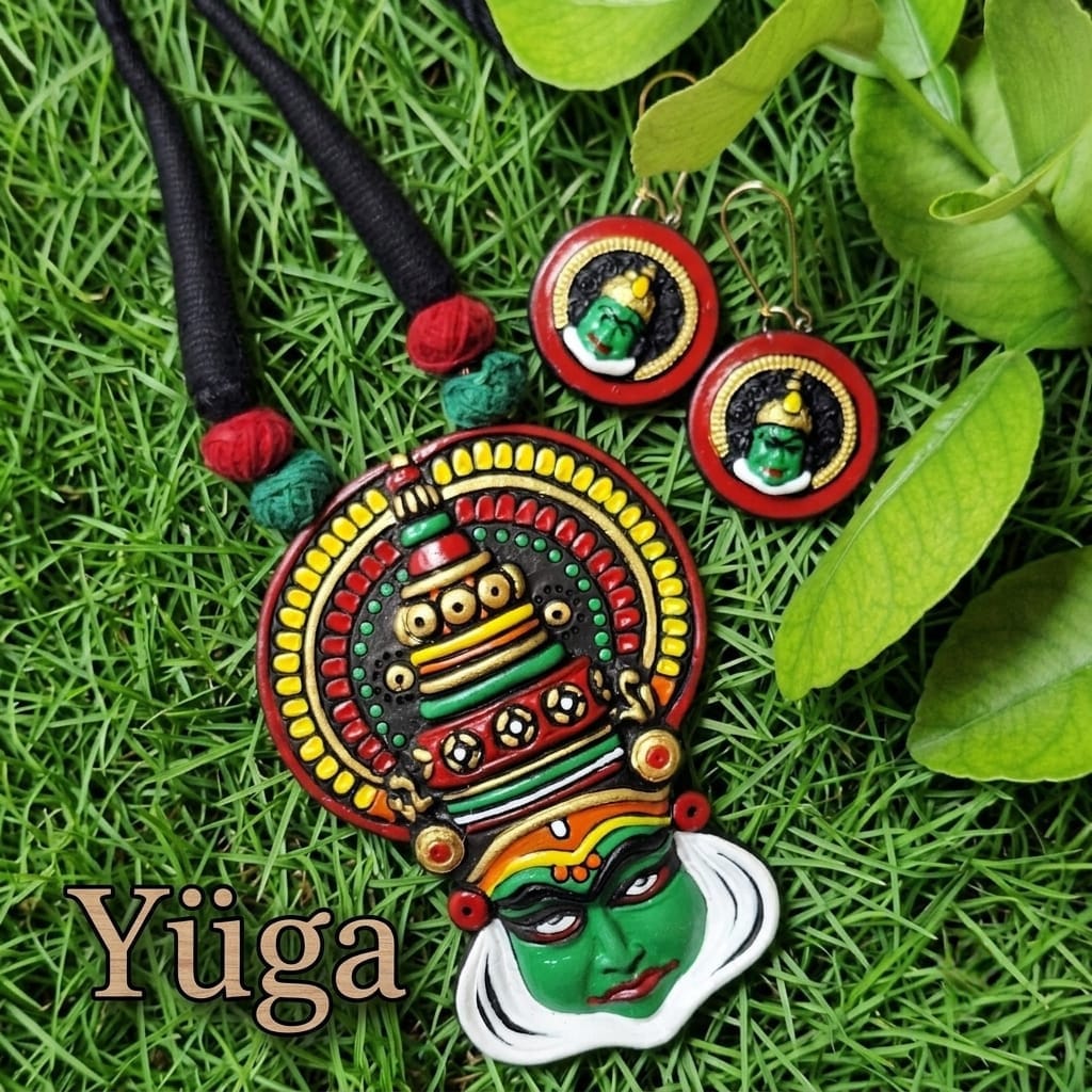 Kathakali Terracotta Necklace Set