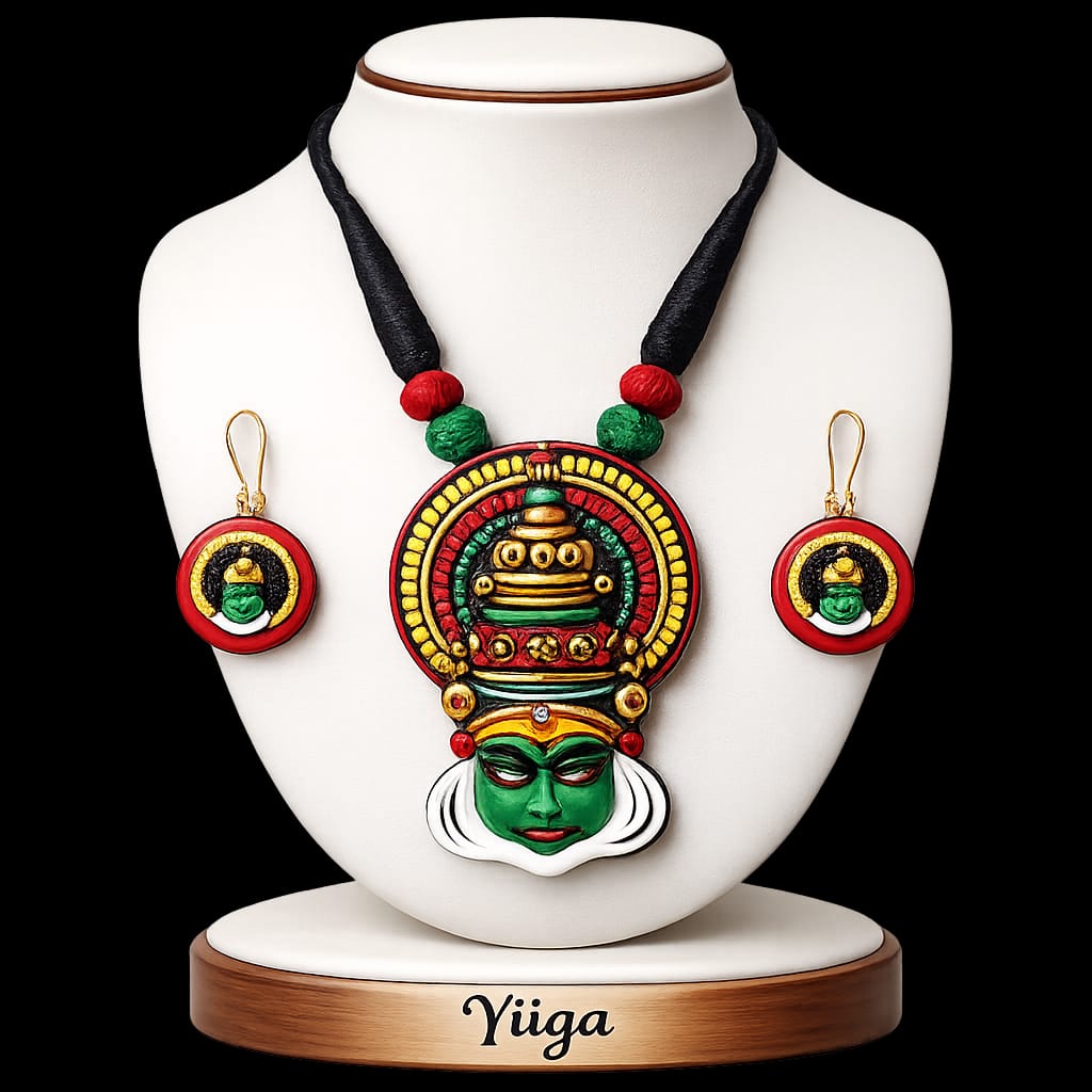 Kathakali Terracotta Necklace Set