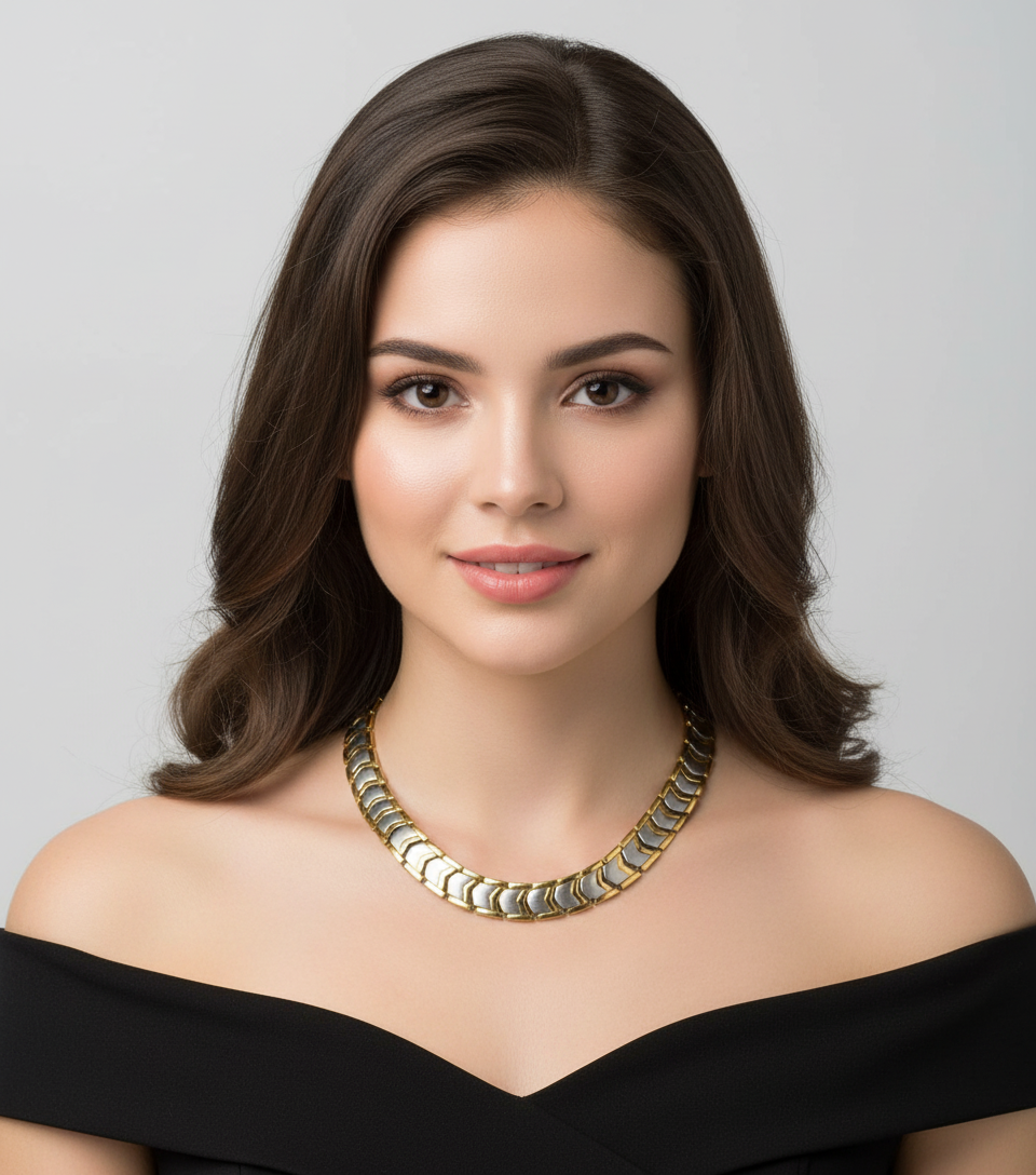 Premium Party-Wear Gold & Silver Plated Necklace